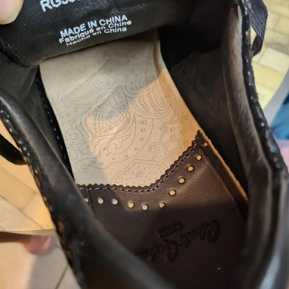 Robert Graham black leather low-top sneakers